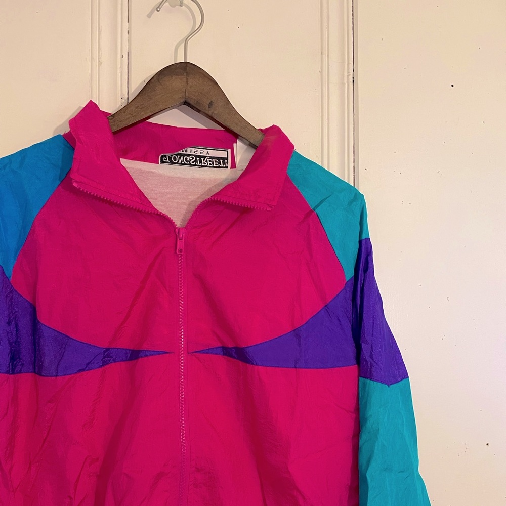 VINTAGE 80s COLOR-BLOCK WINDBREAKER